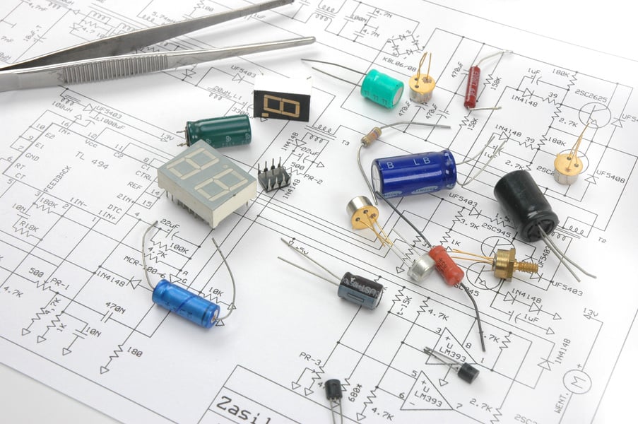 Electronic components often used in Breadboards